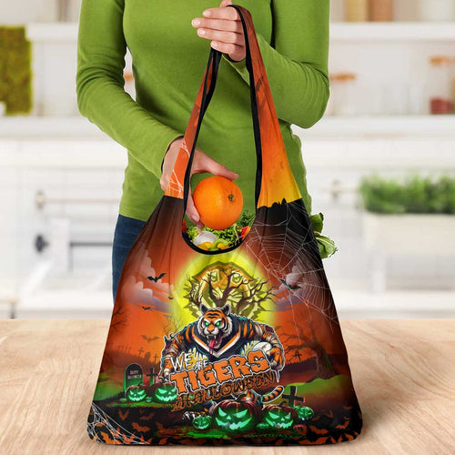 We Are Tigers Halloween Grocery Bag Pumpkin Scary Spooky Season - Aussie Hoodie
