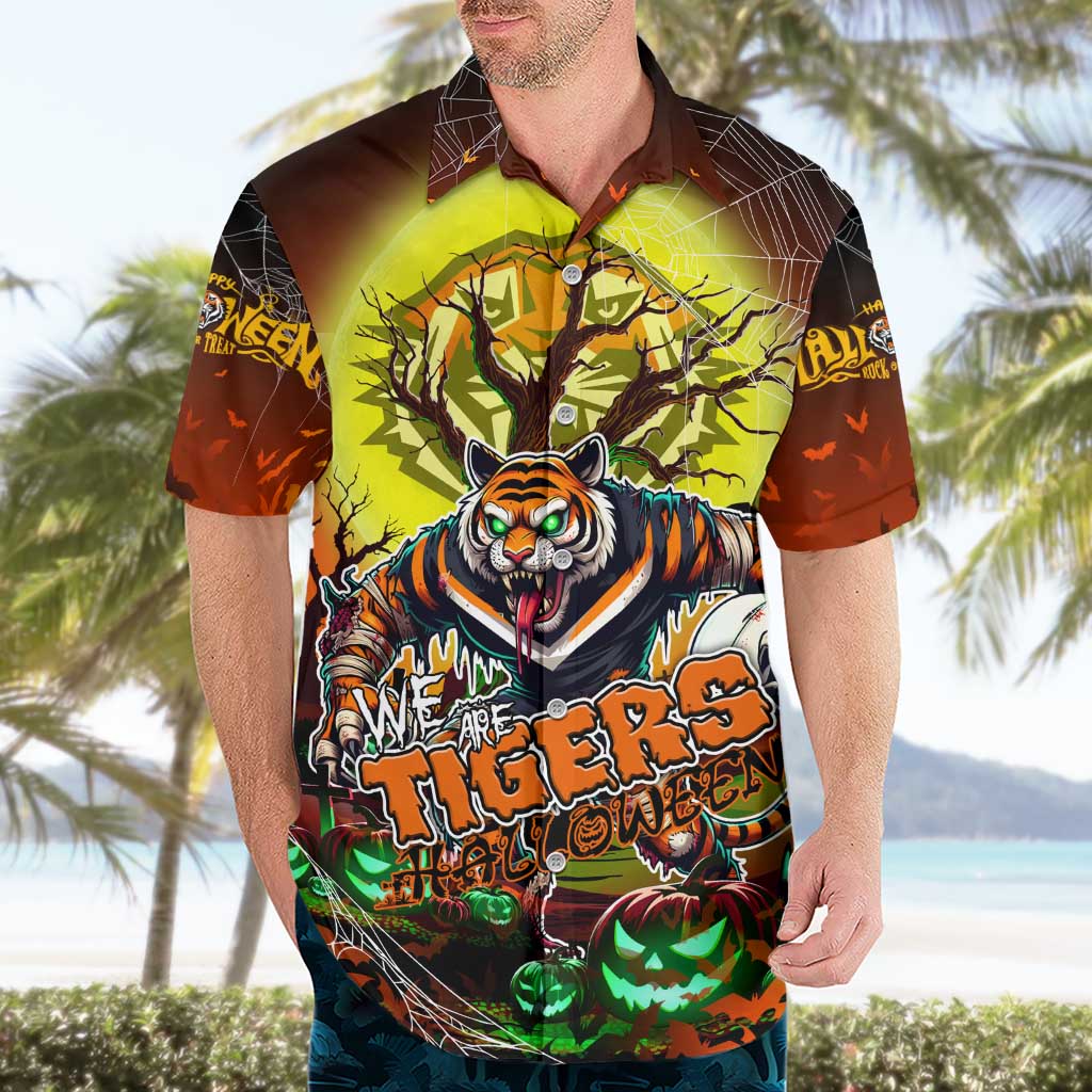 We Are Tigers Halloween Hawaiian Shirt Pumpkin Scary Spooky Season - Aussie Hoodie
