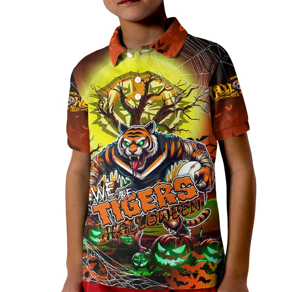 We Are Tigers Halloween Kid Polo Shirt Pumpkin Scary Spooky Season - Aussie Hoodie