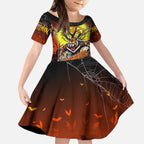 We Are Tigers Halloween Kid Short Sleeve Dress Pumpkin Scary Spooky Season - Aussie Hoodie