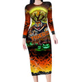 We Are Tigers Halloween Long Sleeve Bodycon Dress Pumpkin Scary Spooky Season - Aussie Hoodie