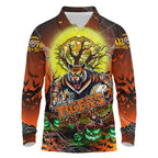 We Are Tigers Halloween Long Sleeve Polo Shirt Pumpkin Scary Spooky Season - Aussie Hoodie