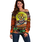 We Are Tigers Halloween Off Shoulder Sweater Pumpkin Scary Spooky Season - Aussie Hoodie