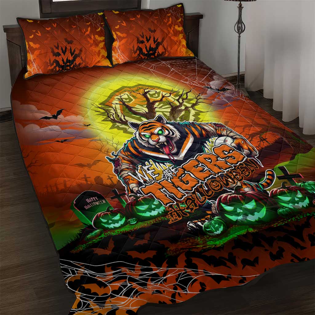 We Are Tigers Halloween Quilt Bed Set Pumpkin Scary Spooky Season - Aussie Hoodie