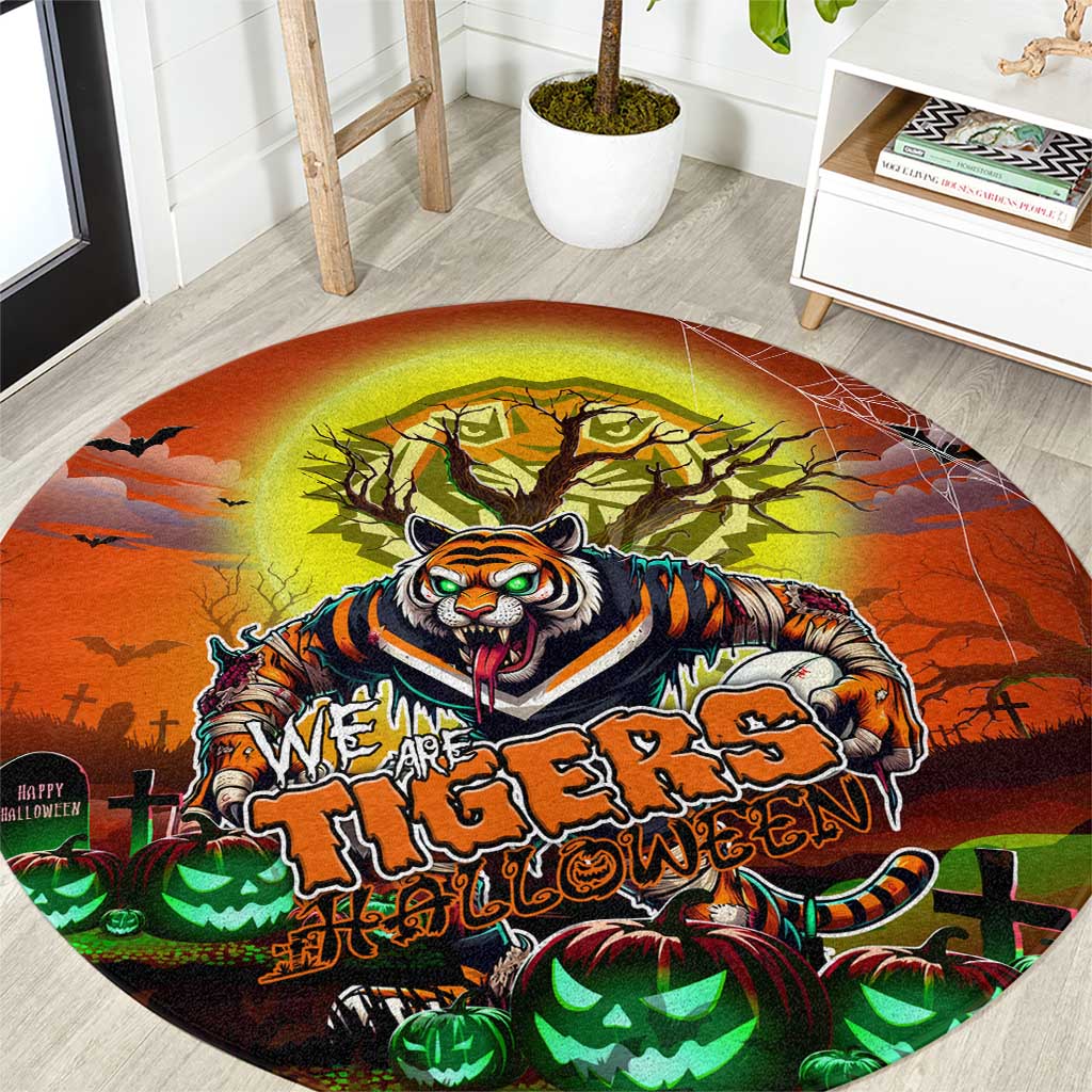 We Are Tigers Halloween Round Carpet Pumpkin Scary Spooky Season - Aussie Hoodie