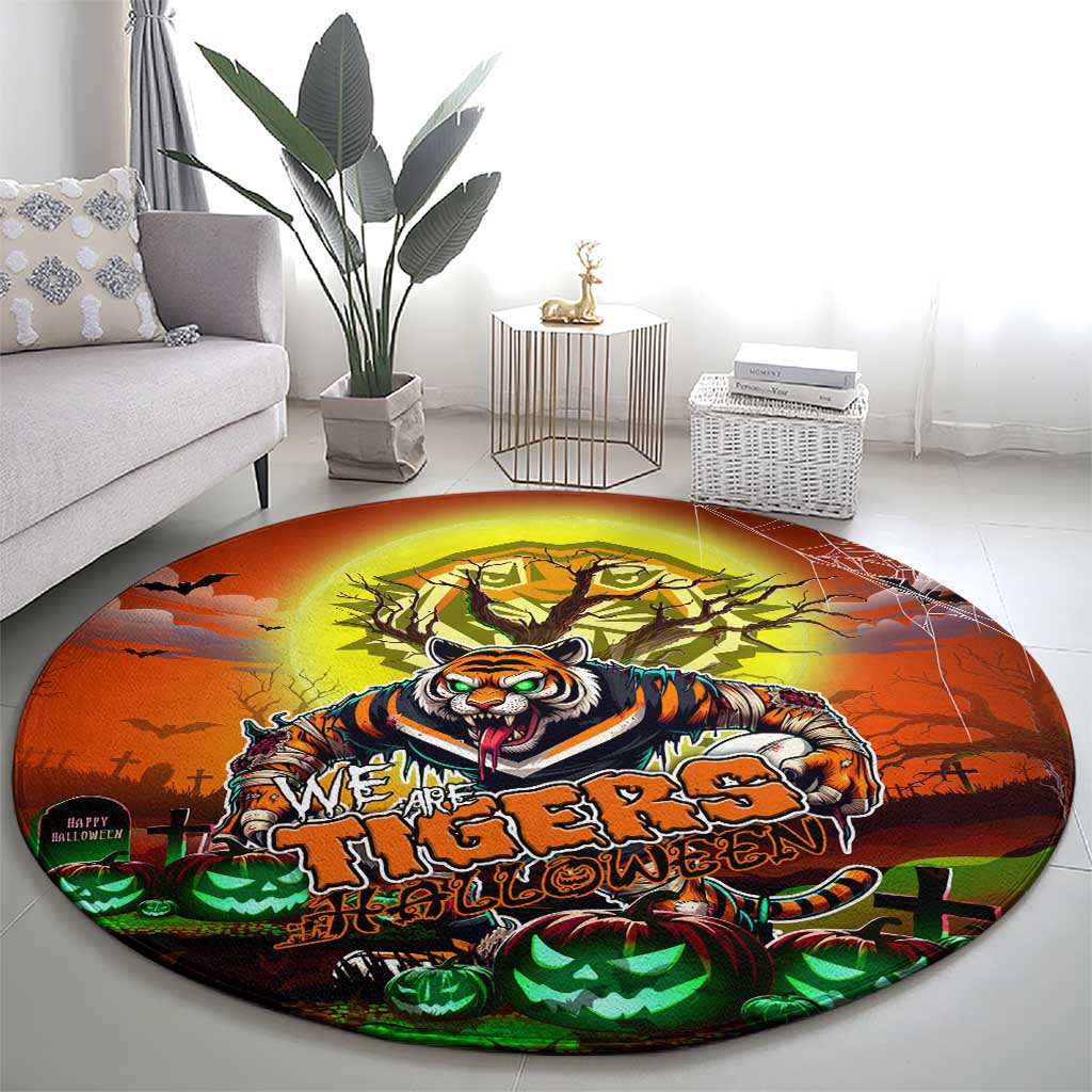 We Are Tigers Halloween Round Carpet Pumpkin Scary Spooky Season - Aussie Hoodie