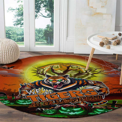 We Are Tigers Halloween Round Carpet Pumpkin Scary Spooky Season - Aussie Hoodie