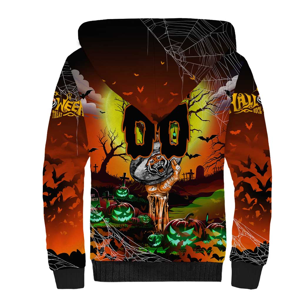 We Are Tigers Halloween Sherpa Hoodie Pumpkin Scary Spooky Season - Aussie Hoodie
