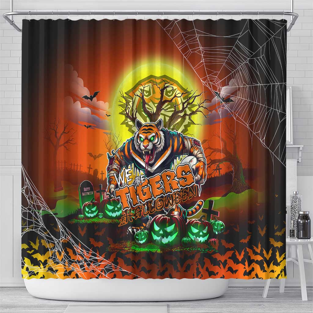 We Are Tigers Halloween Shower Curtain Pumpkin Scary Spooky Season - Aussie Hoodie
