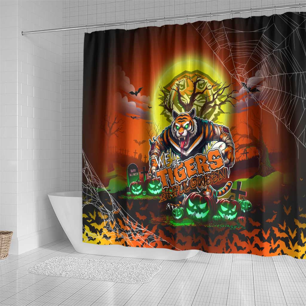 We Are Tigers Halloween Shower Curtain Pumpkin Scary Spooky Season - Aussie Hoodie