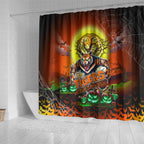 We Are Tigers Halloween Shower Curtain Pumpkin Scary Spooky Season - Aussie Hoodie
