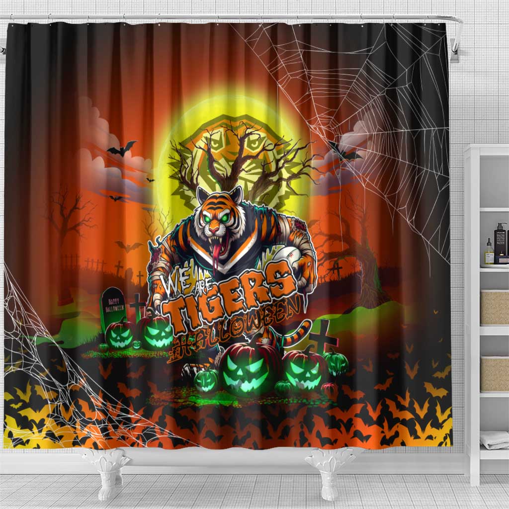 We Are Tigers Halloween Shower Curtain Pumpkin Scary Spooky Season - Aussie Hoodie