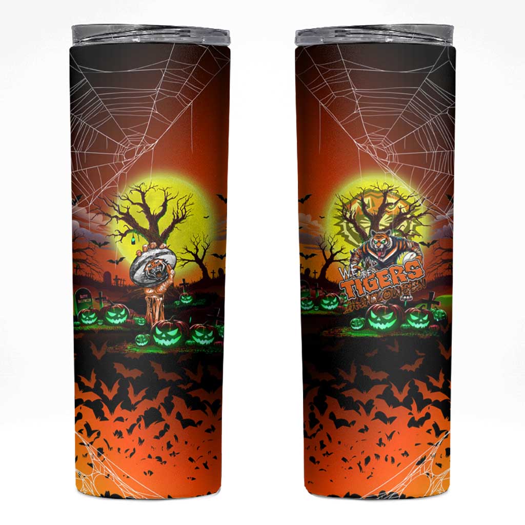 We Are Tigers Halloween Skinny Tumbler Pumpkin Scary Spooky Season - Aussie Hoodie