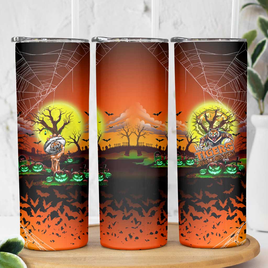 We Are Tigers Halloween Skinny Tumbler Pumpkin Scary Spooky Season - Aussie Hoodie