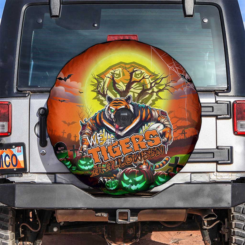 We Are Tigers Halloween Spare Tire Cover Pumpkin Scary Spooky Season - Aussie Hoodie