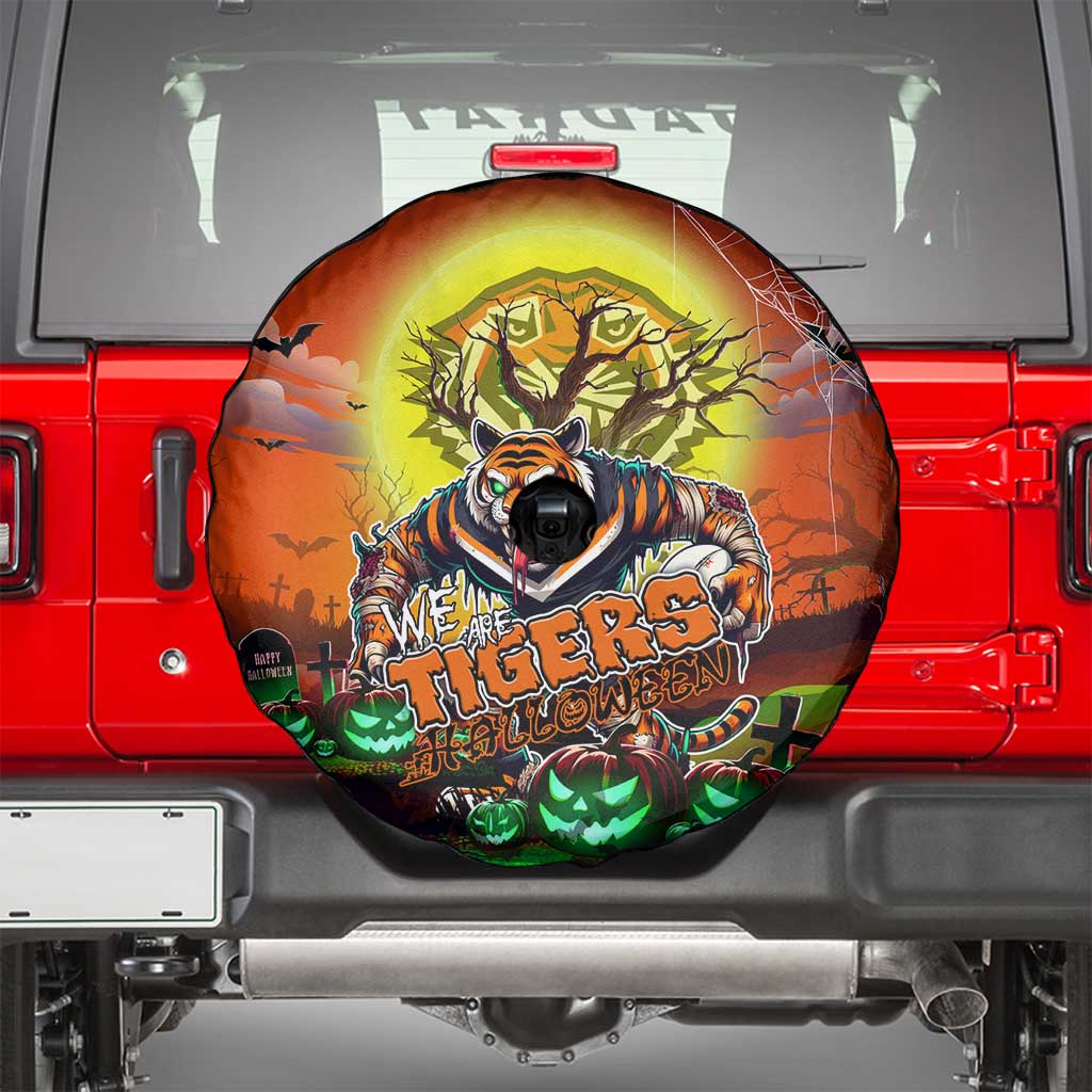 We Are Tigers Halloween Spare Tire Cover Pumpkin Scary Spooky Season - Aussie Hoodie