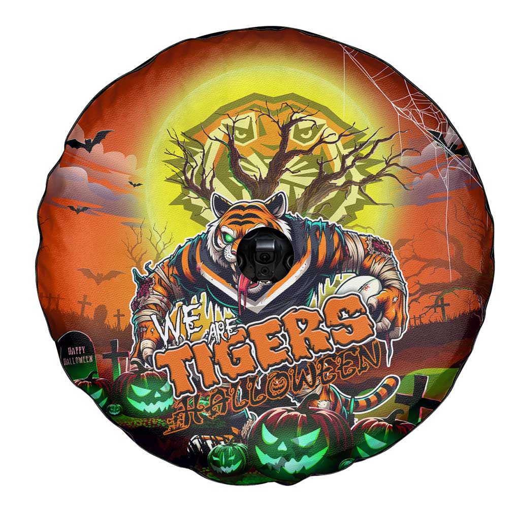 We Are Tigers Halloween Spare Tire Cover Pumpkin Scary Spooky Season - Aussie Hoodie