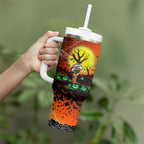We Are Tigers Halloween Tumbler With Handle Pumpkin Scary Spooky Season - Aussie Hoodie