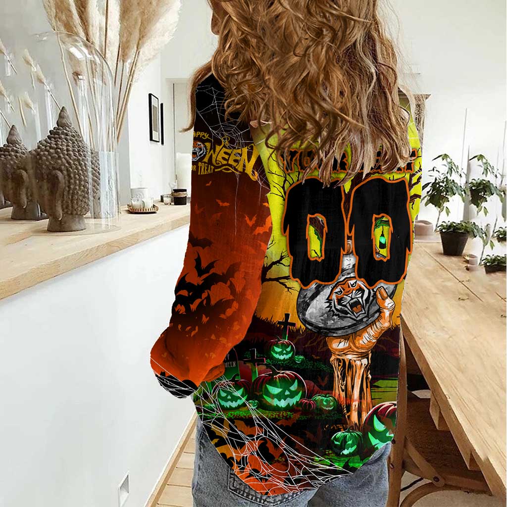 We Are Tigers Halloween Women Casual Shirt Pumpkin Scary Spooky Season - Aussie Hoodie