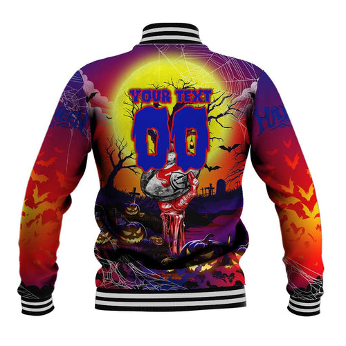We Are Knights Halloween Baseball Jacket Pumpkin Scary Spooky Season - Aussie Hoodie