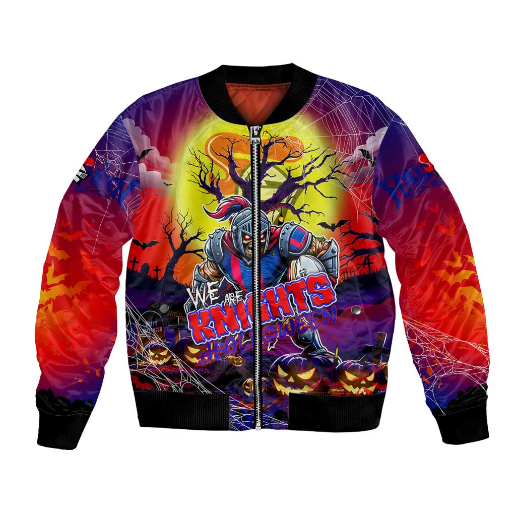 We Are Knights Halloween Bomber Jacket Pumpkin Scary Spooky Season - Aussie Hoodie