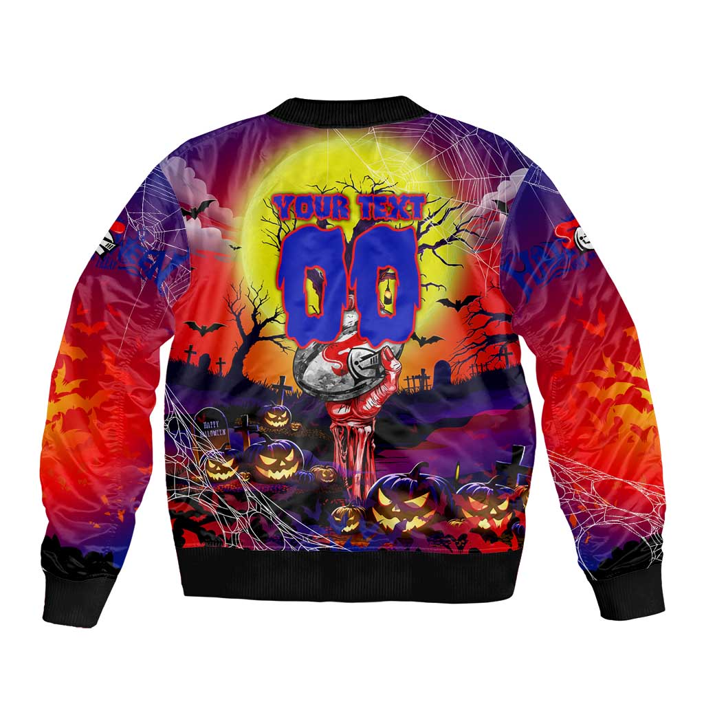 We Are Knights Halloween Bomber Jacket Pumpkin Scary Spooky Season - Aussie Hoodie