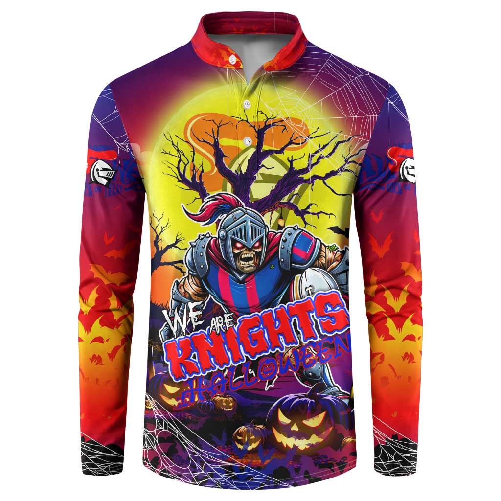 We Are Knights Halloween Button Sweatshirt Pumpkin Scary Spooky Season - Aussie Hoodie