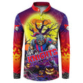 We Are Knights Halloween Button Sweatshirt Pumpkin Scary Spooky Season - Aussie Hoodie