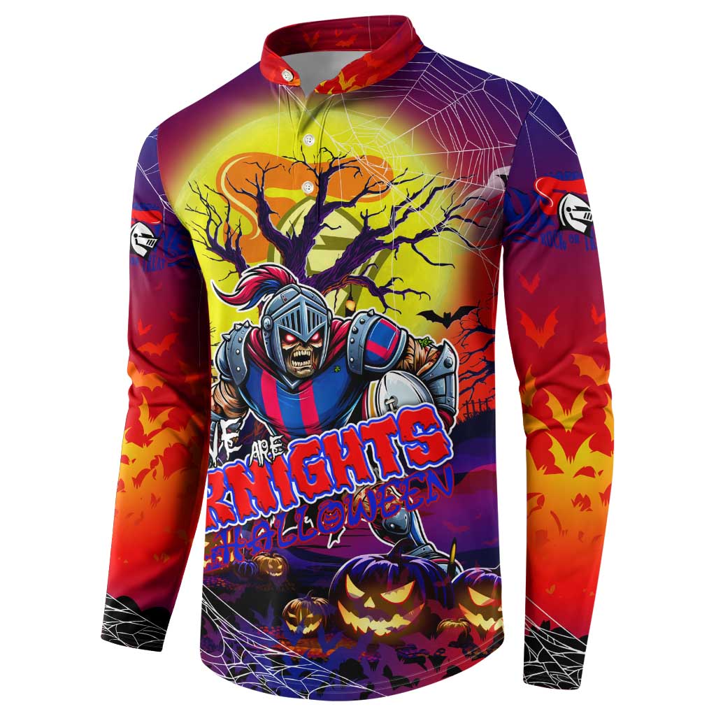 We Are Knights Halloween Button Sweatshirt Pumpkin Scary Spooky Season - Aussie Hoodie