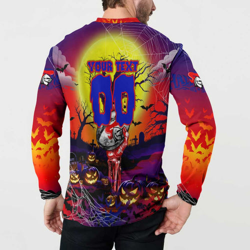 We Are Knights Halloween Button Sweatshirt Pumpkin Scary Spooky Season - Aussie Hoodie