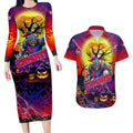 We Are Knights Halloween Couples Matching Long Sleeve Bodycon Dress and Hawaiian Shirt Pumpkin Scary Spooky Season - Aussie Hoodie