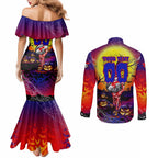 We Are Knights Halloween Couples Matching Mermaid Dress and Long Sleeve Button Shirt Pumpkin Scary Spooky Season - Aussie Hoodie