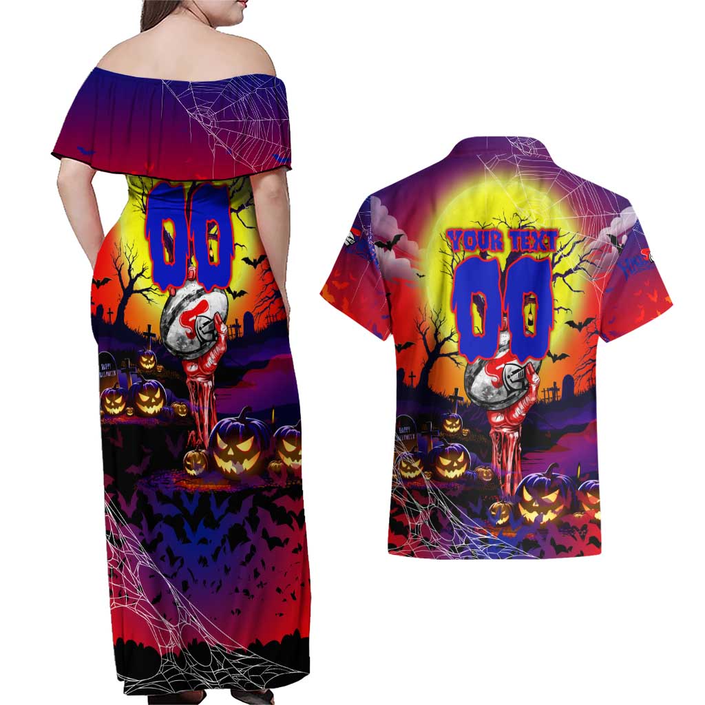 We Are Knights Halloween Couples Matching Off Shoulder Maxi Dress and Hawaiian Shirt Pumpkin Scary Spooky Season - Aussie Hoodie