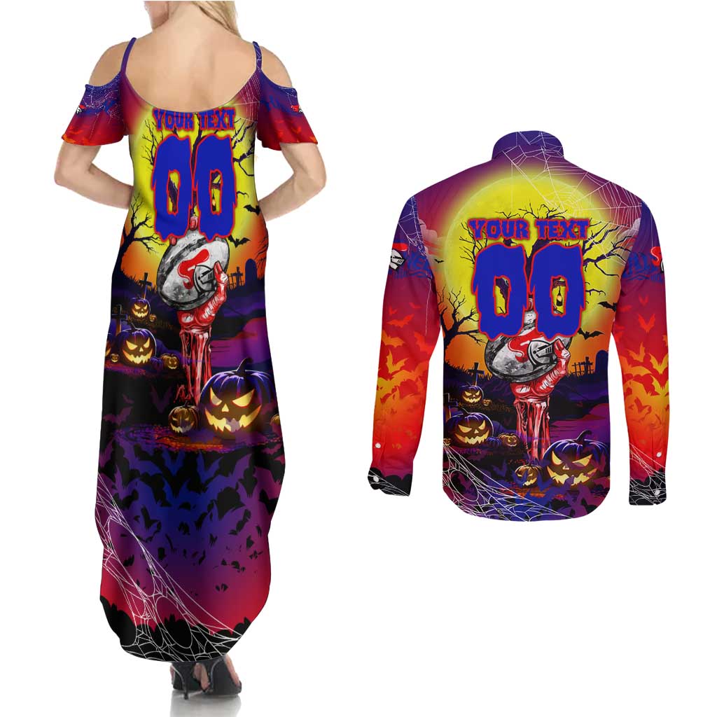 We Are Knights Halloween Couples Matching Summer Maxi Dress and Long Sleeve Button Shirt Pumpkin Scary Spooky Season - Aussie Hoodie
