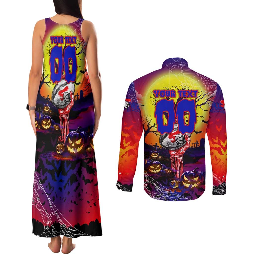 We Are Knights Halloween Couples Matching Tank Maxi Dress and Long Sleeve Button Shirt Pumpkin Scary Spooky Season - Aussie Hoodie