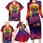 We Are Knights Halloween Family Matching Long Sleeve Bodycon Dress and Hawaiian Shirt Pumpkin Scary Spooky Season - Aussie Hoodie