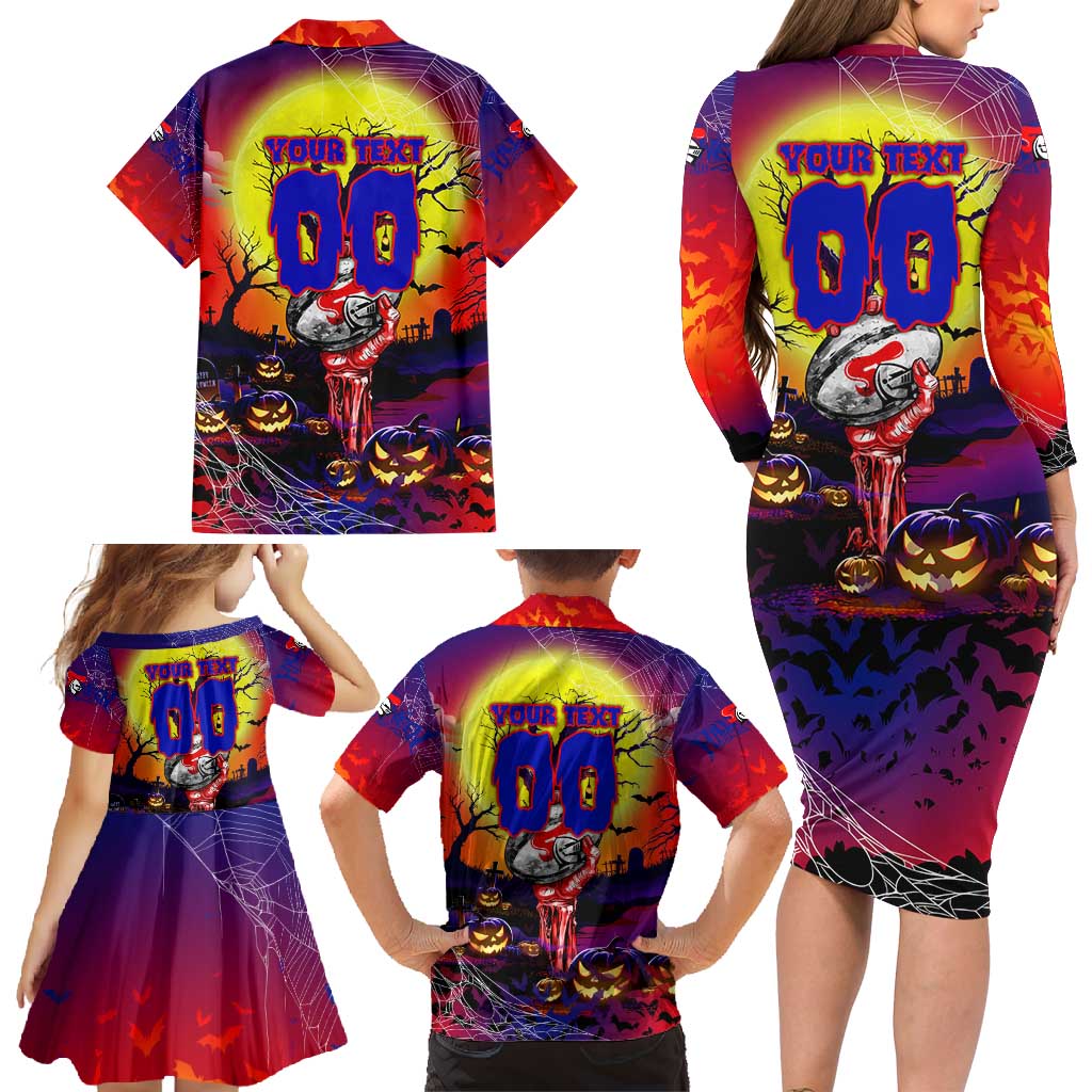 We Are Knights Halloween Family Matching Long Sleeve Bodycon Dress and Hawaiian Shirt Pumpkin Scary Spooky Season - Aussie Hoodie