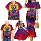 We Are Knights Halloween Family Matching Mermaid Dress and Hawaiian Shirt Pumpkin Scary Spooky Season - Aussie Hoodie