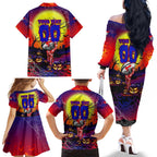 We Are Knights Halloween Family Matching Off The Shoulder Long Sleeve Dress and Hawaiian Shirt Pumpkin Scary Spooky Season - Aussie Hoodie