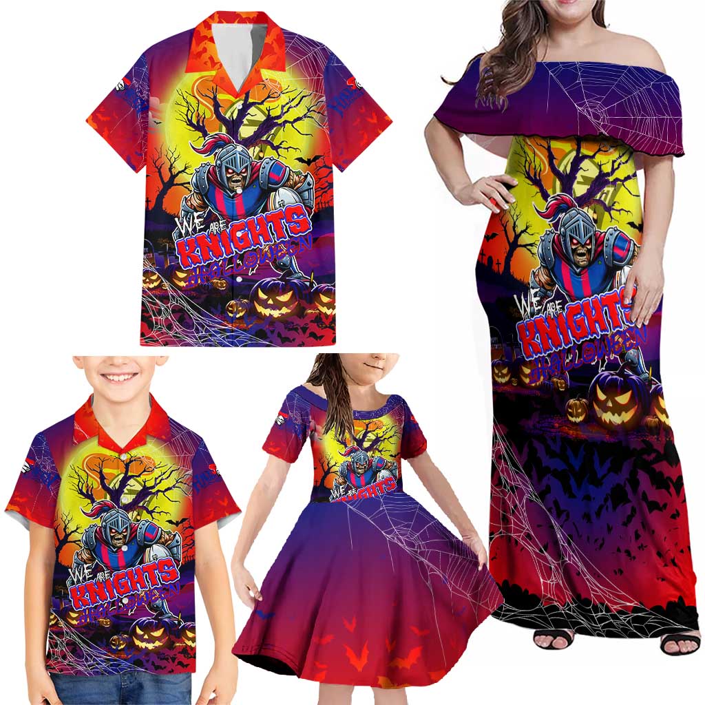 We Are Knights Halloween Family Matching Off Shoulder Maxi Dress and Hawaiian Shirt Pumpkin Scary Spooky Season - Aussie Hoodie