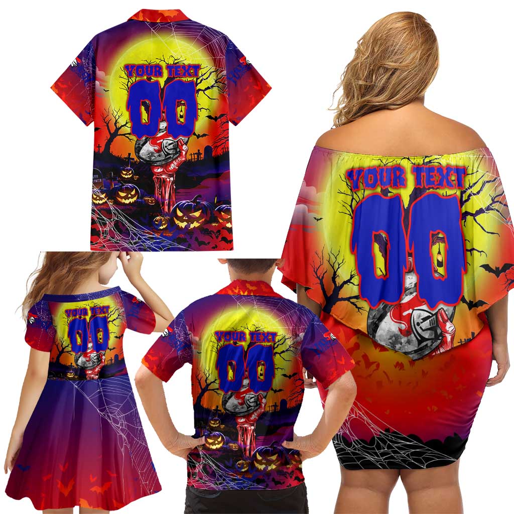 We Are Knights Halloween Family Matching Off Shoulder Short Dress and Hawaiian Shirt Pumpkin Scary Spooky Season - Aussie Hoodie