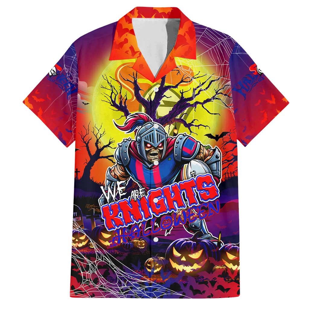 We Are Knights Halloween Family Matching Off Shoulder Short Dress and Hawaiian Shirt Pumpkin Scary Spooky Season - Aussie Hoodie
