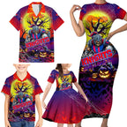 We Are Knights Halloween Family Matching Short Sleeve Bodycon Dress and Hawaiian Shirt Pumpkin Scary Spooky Season - Aussie Hoodie