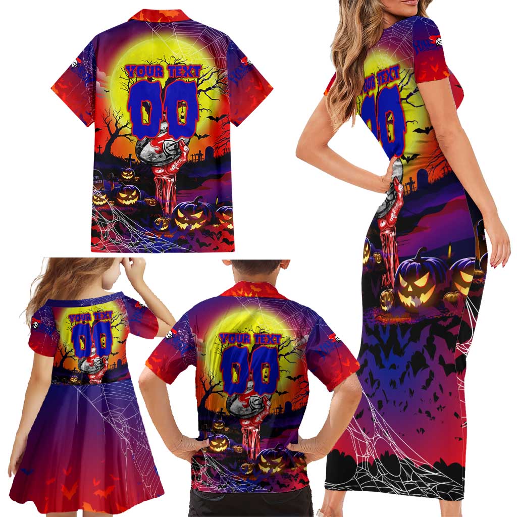 We Are Knights Halloween Family Matching Short Sleeve Bodycon Dress and Hawaiian Shirt Pumpkin Scary Spooky Season - Aussie Hoodie