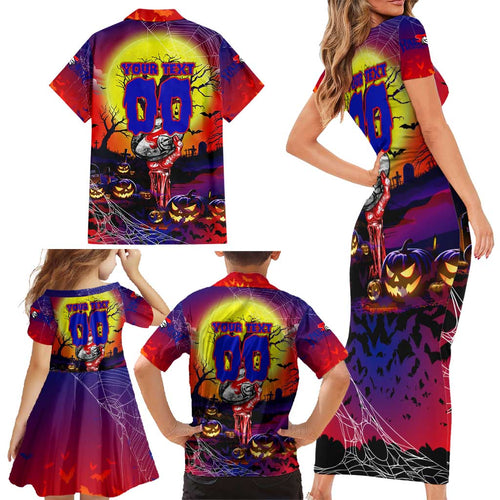 We Are Knights Halloween Family Matching Short Sleeve Bodycon Dress and Hawaiian Shirt Pumpkin Scary Spooky Season - Aussie Hoodie
