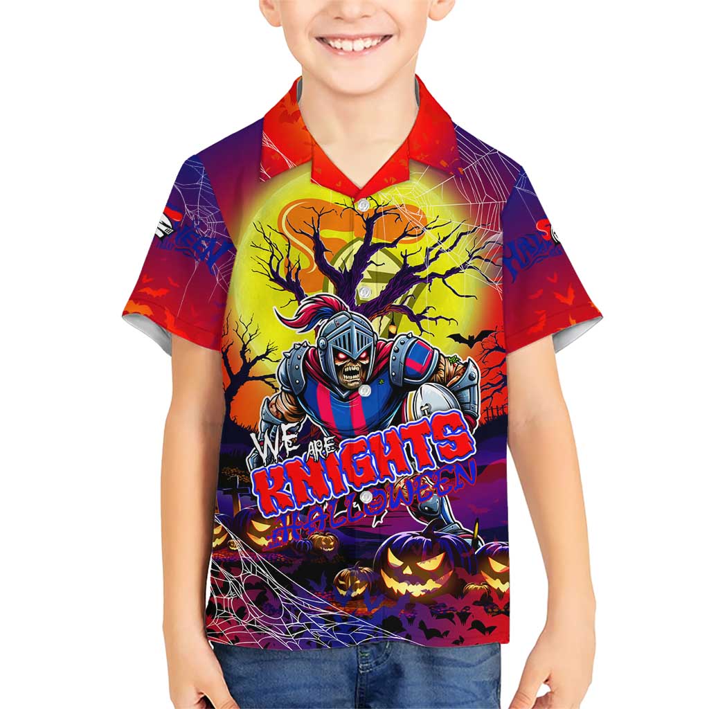 We Are Knights Halloween Family Matching Short Sleeve Bodycon Dress and Hawaiian Shirt Pumpkin Scary Spooky Season - Aussie Hoodie