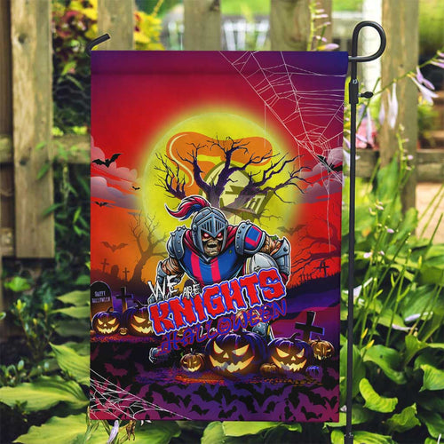 We Are Knights Halloween Garden Flag Pumpkin Scary Spooky Season - Aussie Hoodie