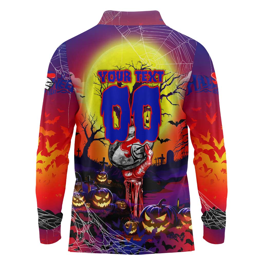 We Are Knights Halloween Long Sleeve Polo Shirt Pumpkin Scary Spooky Season - Aussie Hoodie
