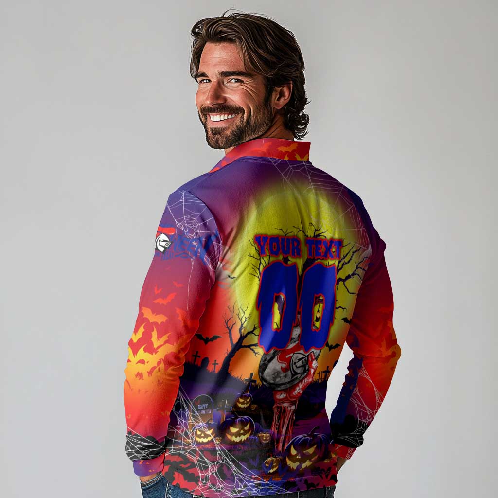 We Are Knights Halloween Long Sleeve Polo Shirt Pumpkin Scary Spooky Season - Aussie Hoodie