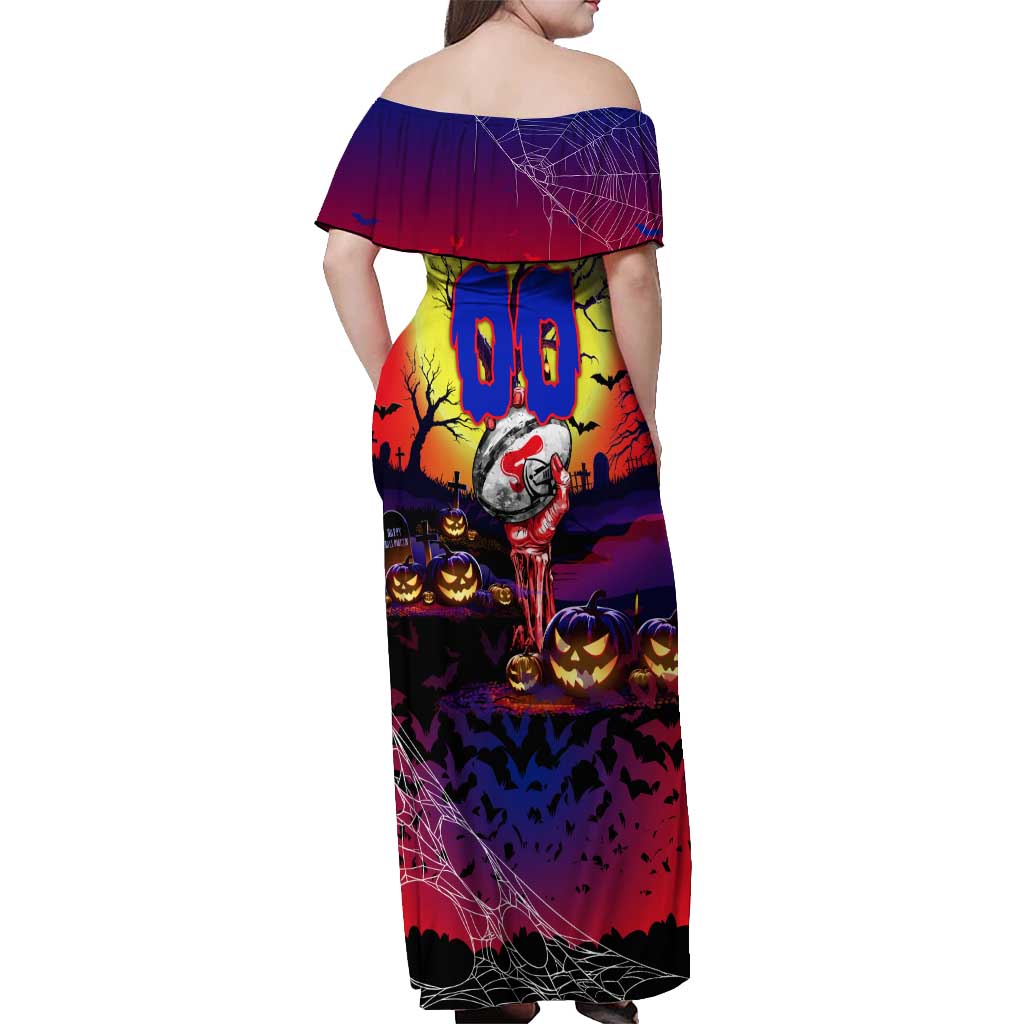 We Are Knights Halloween Off Shoulder Maxi Dress Pumpkin Scary Spooky Season - Aussie Hoodie